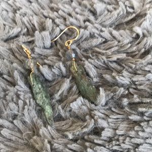 Labradorite and Green Kyanite Earrings